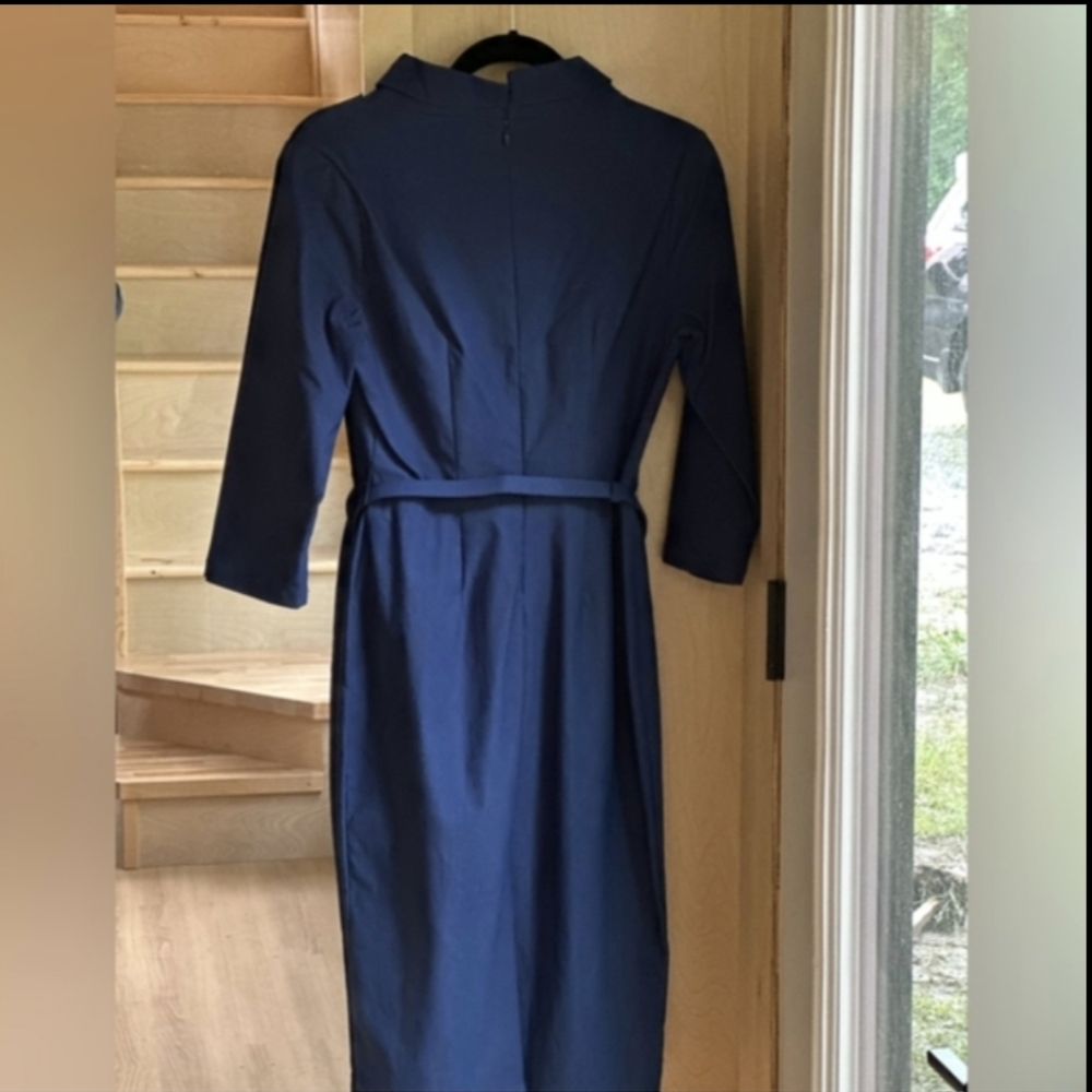 4 FOR $100 - Blue Vintage Inspired Wiggle Dress - Picture 3 of 8